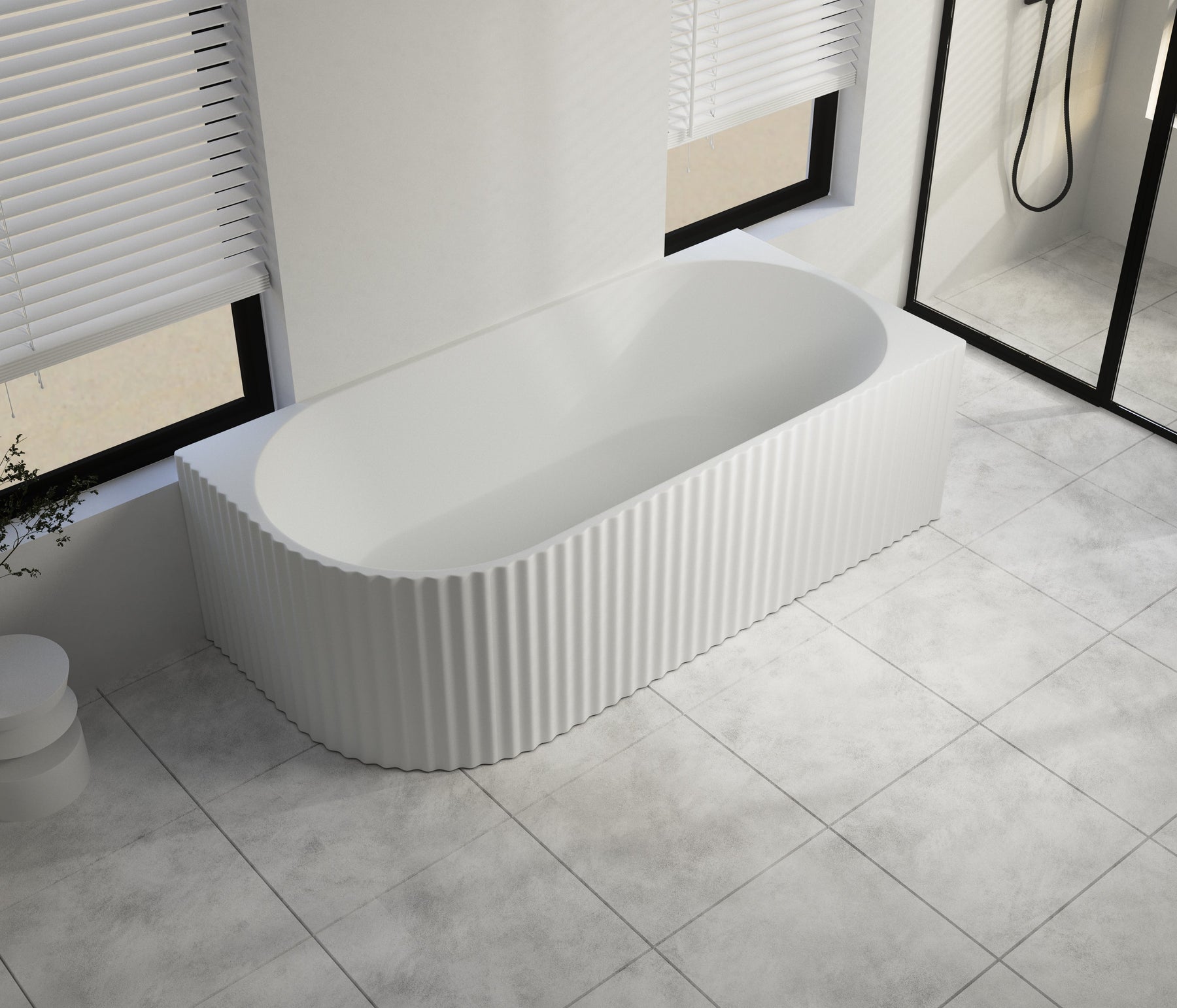 BATHTUB | GINA FLUTED RIGHT CORNER