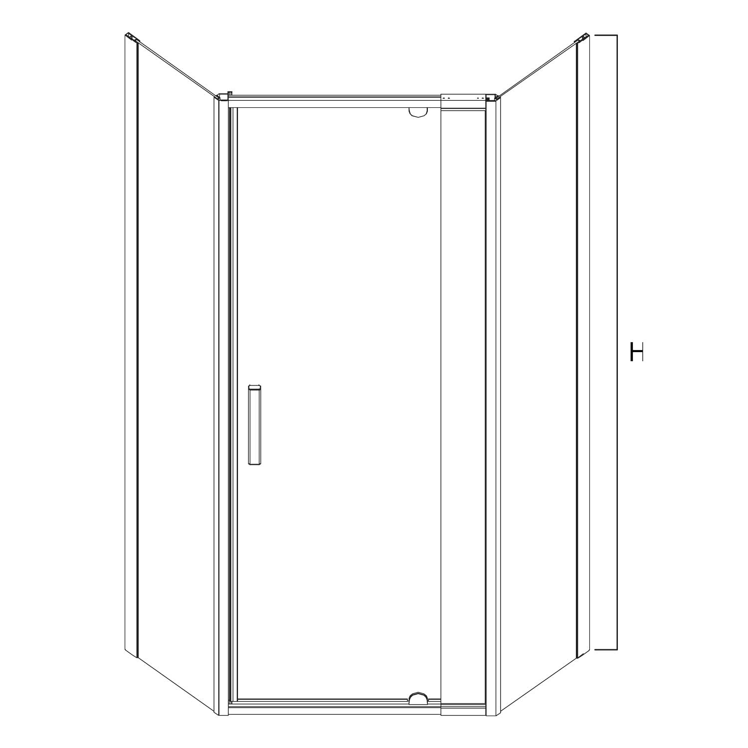 Shower Doors | 6mm oc Pivot Semi-Frame
