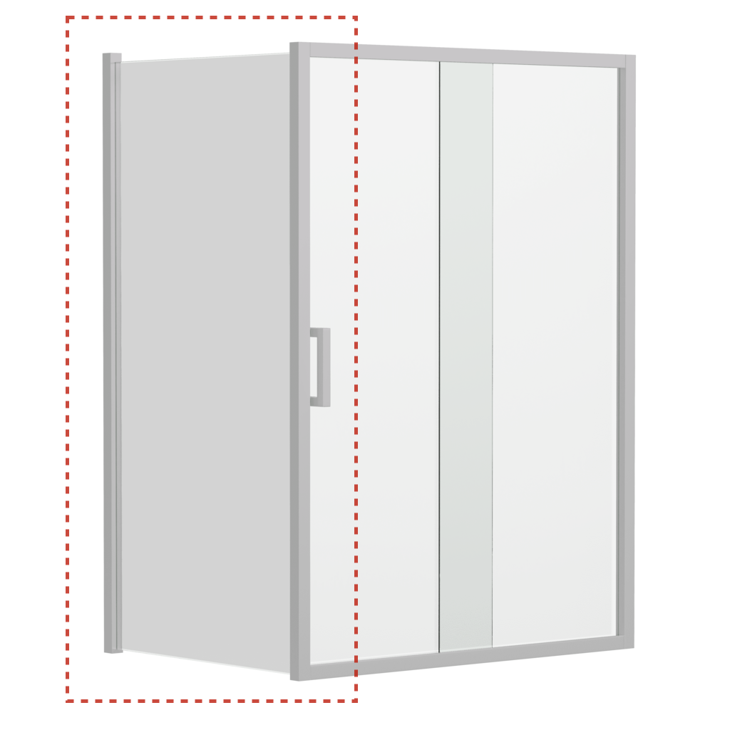 Shower Panels | 6mm V6 Sliding Semi-frame Return Panel