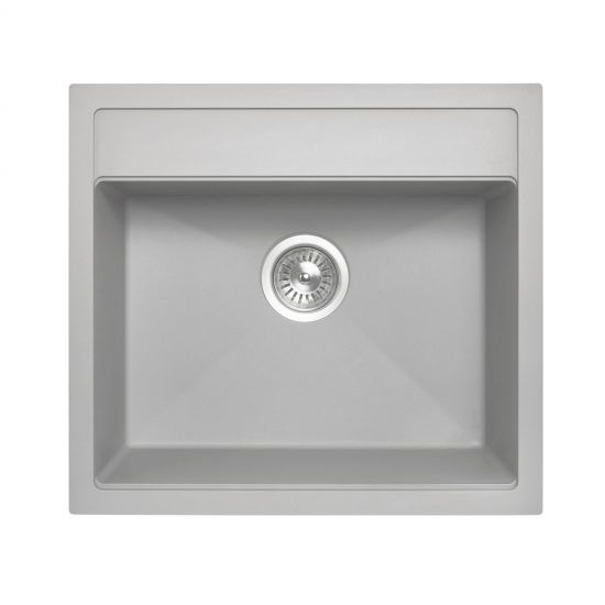 SINK | 560 x 510 x 200mm Carysil Single Bowl Granite Top/Flush/Under Mount Kitchen/Laundry Sink