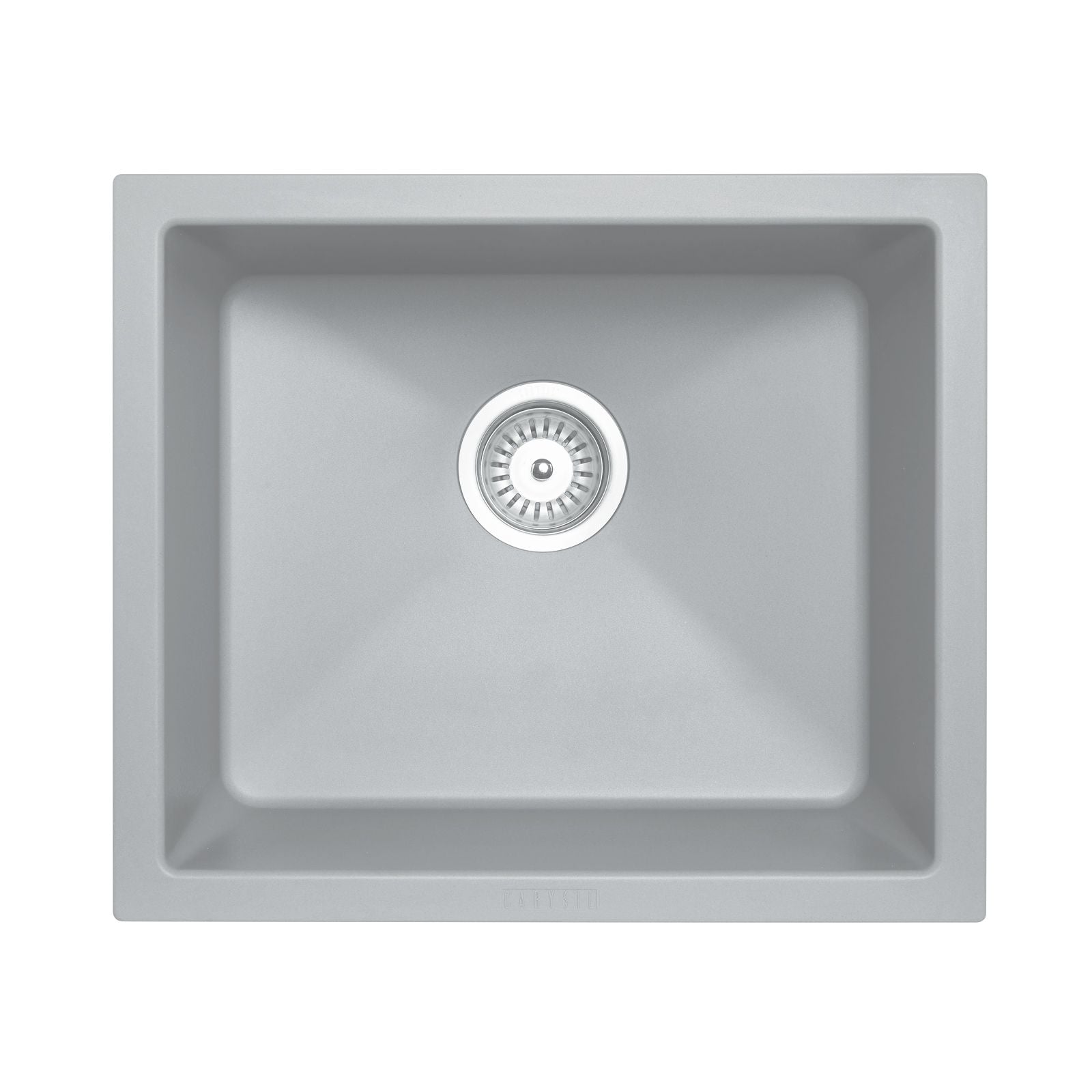 SINK | 533 x 457 x 205mm Carysil Single Bowl Granite Kitchen/Laundry Sink Top/Flush/Under Mount