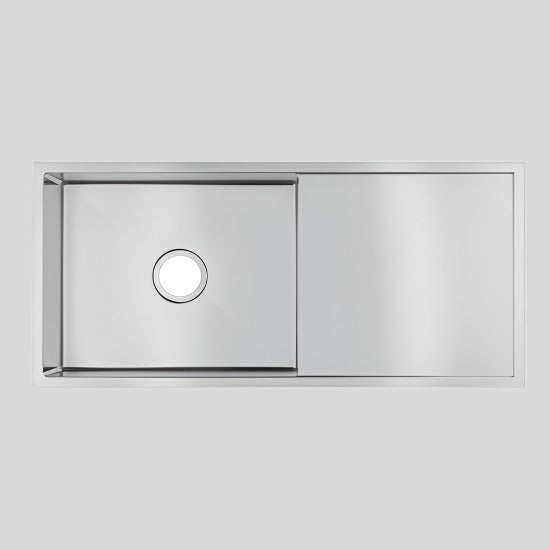 SINK | 304 Stainless Steel PVD Coating Single Bowl Kitchen Sink with Drainer(Round Edges,with Bottom Tray)960*450*230mm