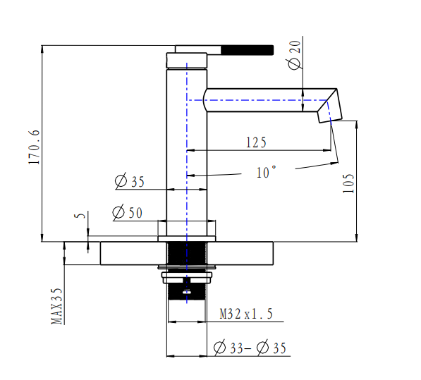 BASIN/SINK MIXER | CADDENCE Series Basin Mixer