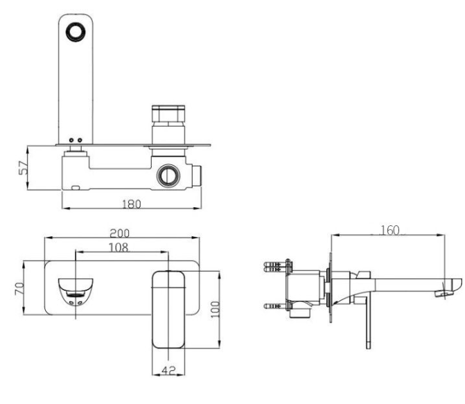 Wall mixer spout | tsi IVANO