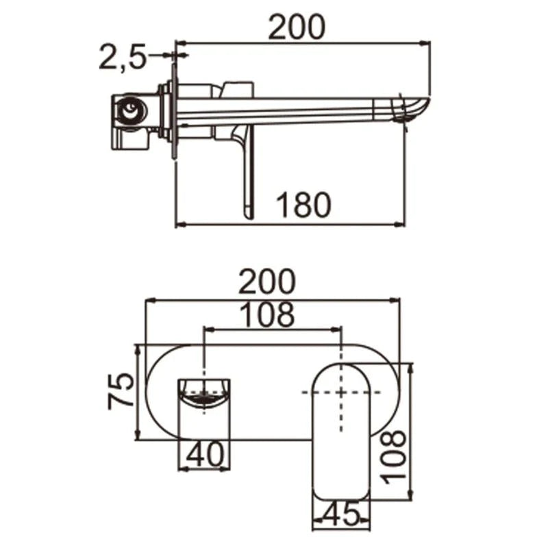 Wall Mixer with Spout | tsi VOG