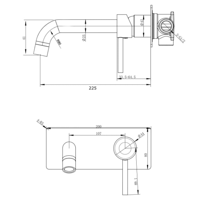 Wall Mixer with Spout | tsi NORICO PENTRO