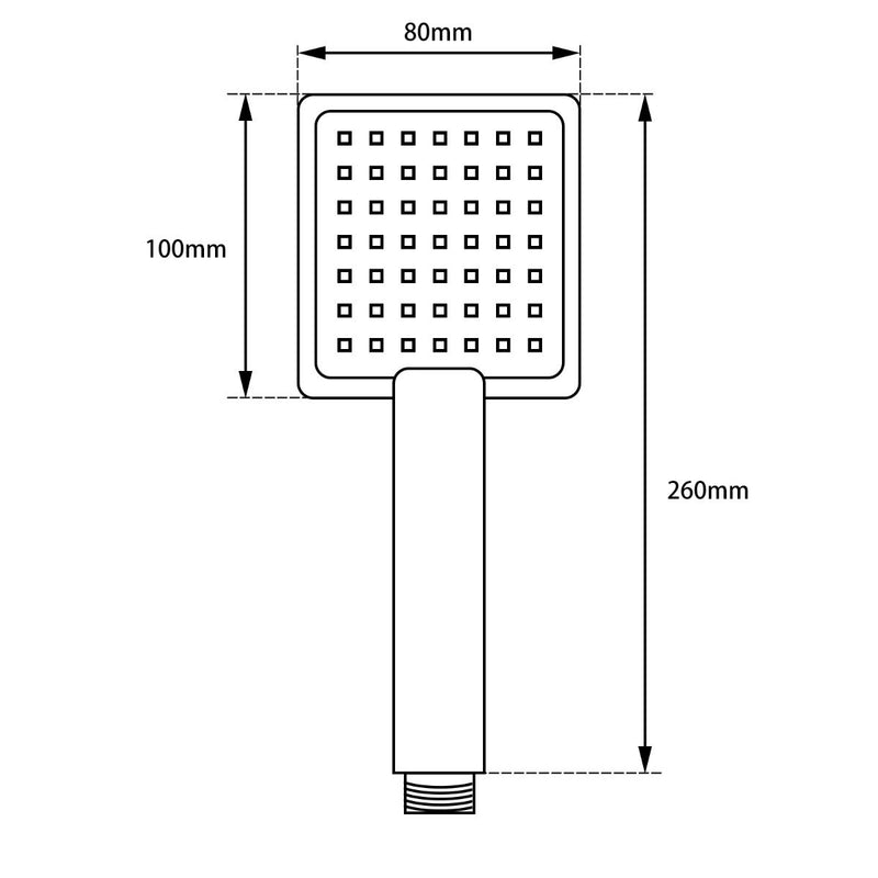 SHOWER HEAD | Square Single Function ABS Handheld Shower