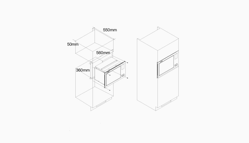 OVEN | HW25800K-C2 Fotile Glass 'O' Touch Microwave Oven