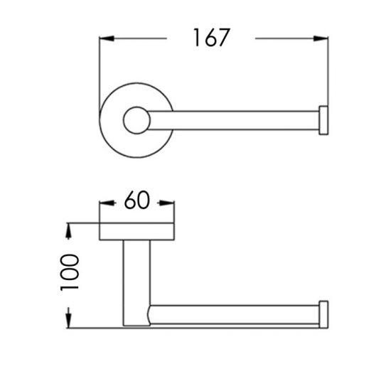 Toilet Roll Holder | Lucid Pin Round Holder