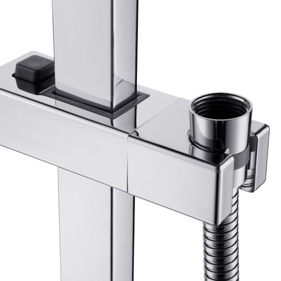 SHOWER ARM | Square Shower Station without Shower Head and Handheld Shower