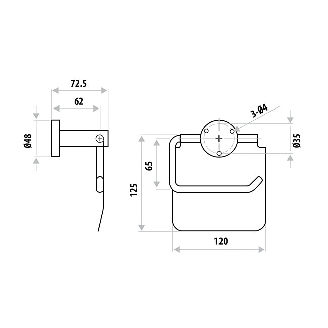 Toilet Roll Holder | WITH Flap