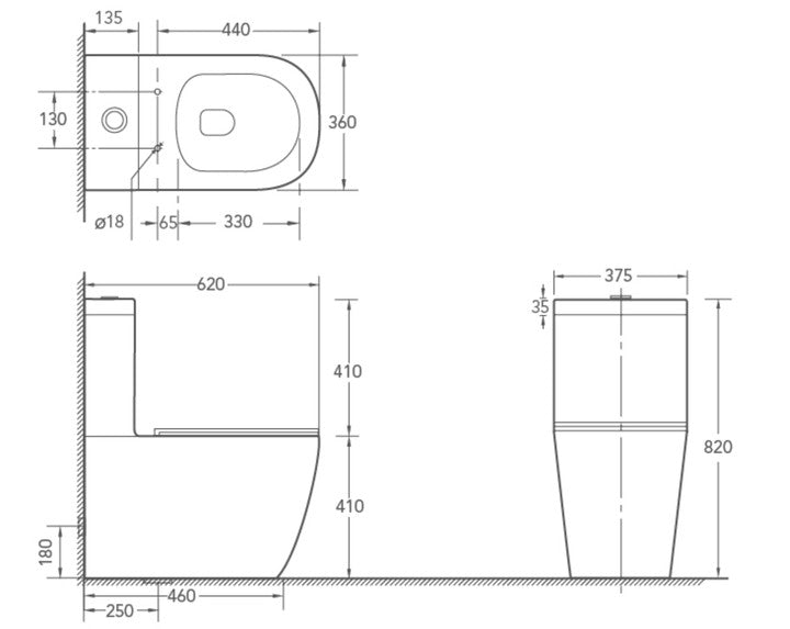 TOLIET | KDK Box-Rim Toilet