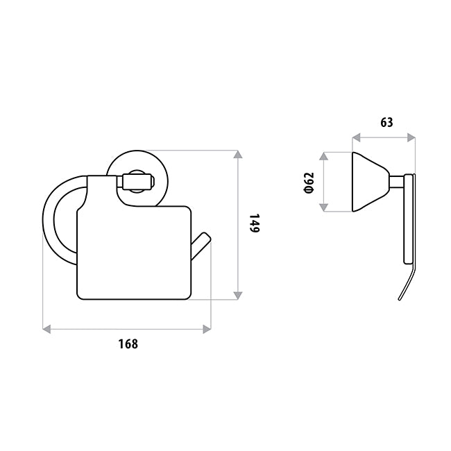 Toilet Roll Holder | WITH Flap