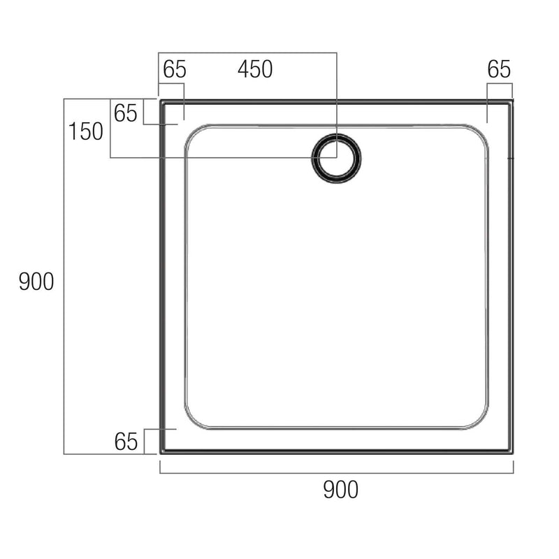 Shower Base Rectangle SMC LUVE