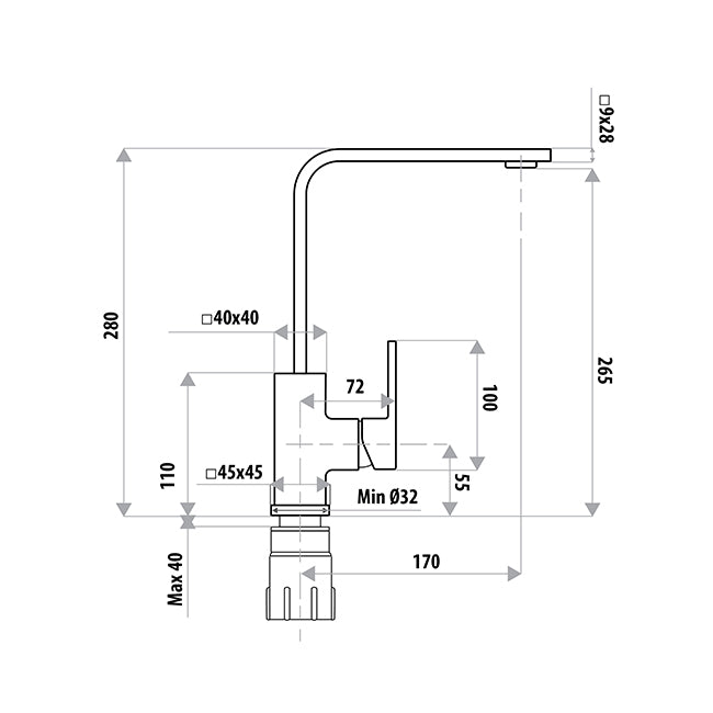 BASIN/SINK MIXER | Lauren