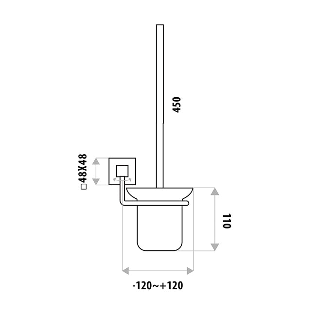 Toilet Brush Holder | Linkware Glass Brush Holder