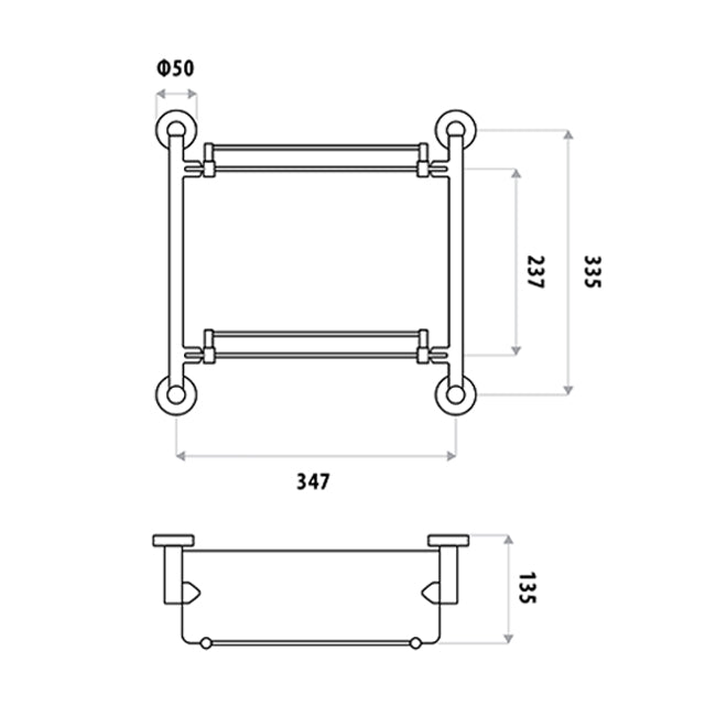 Shelving | Loui Double Glass Shelf