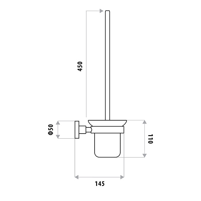 Toilet Brush Holder | Linkware Glass Brush Holder