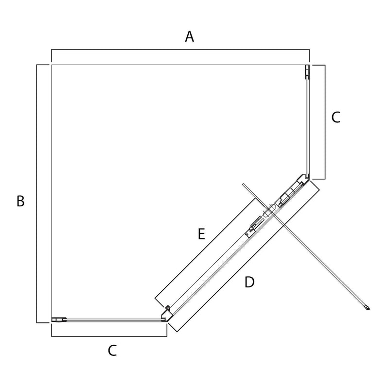 Shower Doors | 6mm oc Pivot Semi-Frame