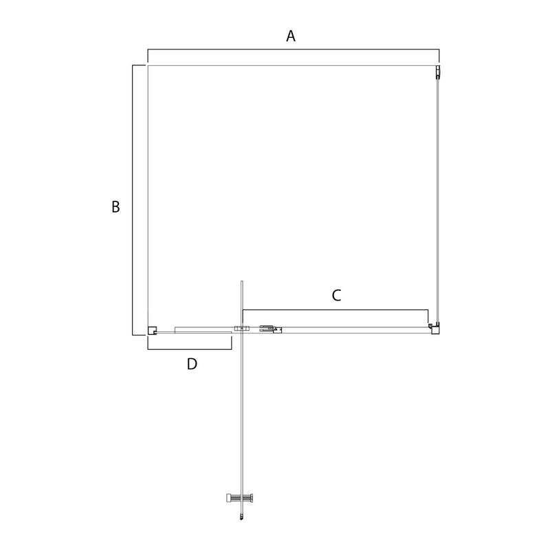 Shower Doors | 6mm oc Pivot Semi-Frame