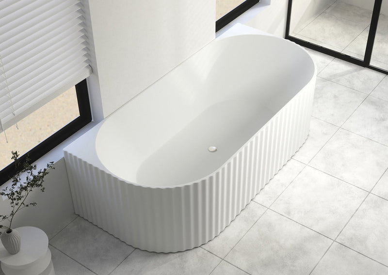 BATHTUB | JADE FLUTED BACK TO WALL