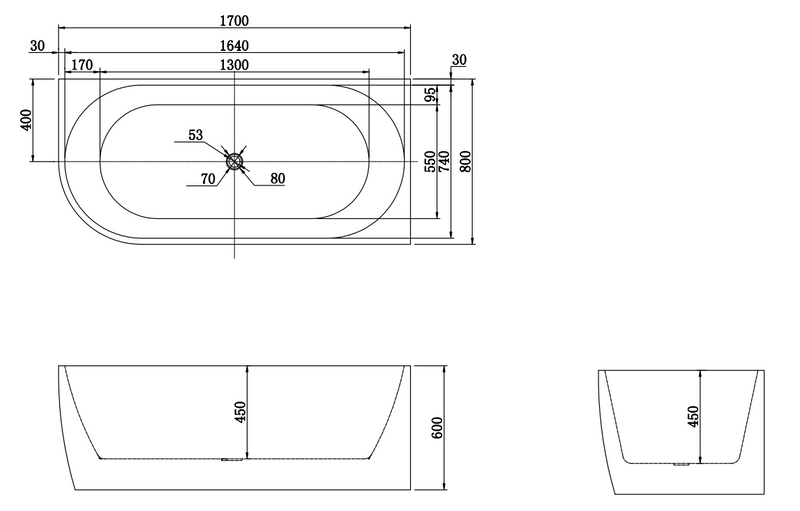 BATHTUB | GINA RIGHT CORNER