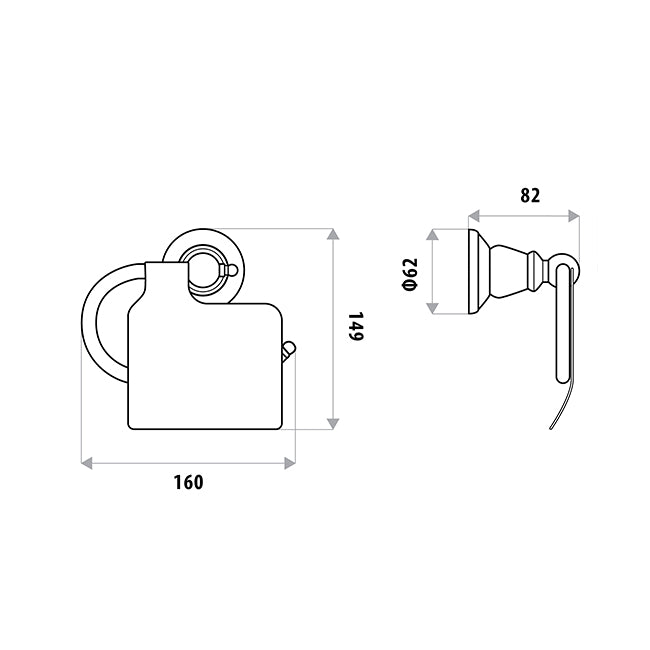 Toilet Roll Holder | WITH Flap