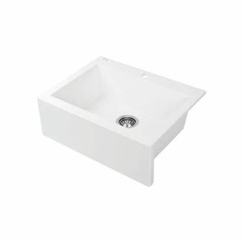 SINK | Laveo 490*580*220mm Granite Stone Kitchen Sink Single Bowl(including Space Saving Siphon and Click-clack Plug)