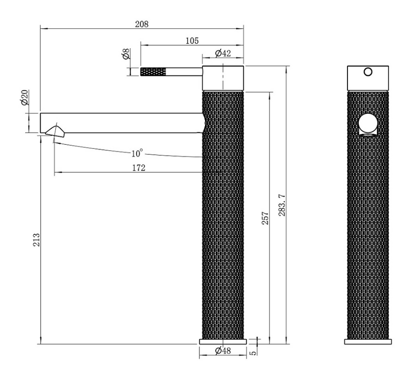 BASIN/SINK MIXER | TIARA Tower Basin Mixer (WT 7502)