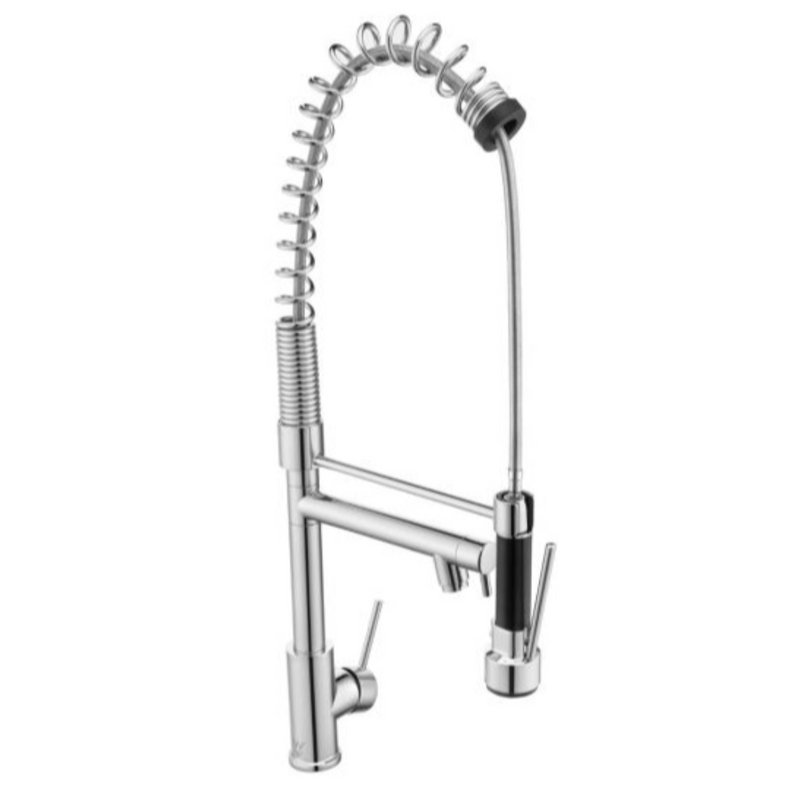 BASIN/SINK MIXER |  Spring Chrome Double Spout Kitchen Sink Mixer Tap