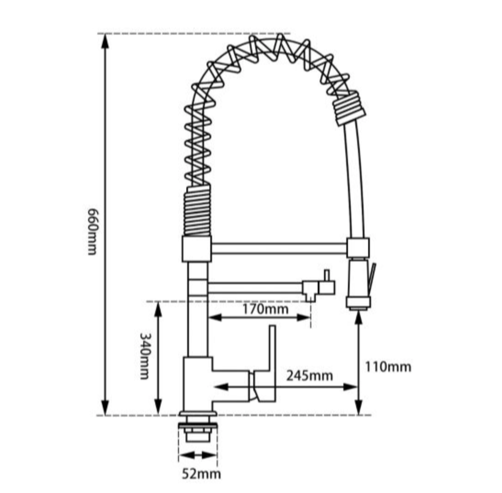 BASIN/SINK MIXER |  Spring Chrome Double Spout Kitchen Sink Mixer Tap