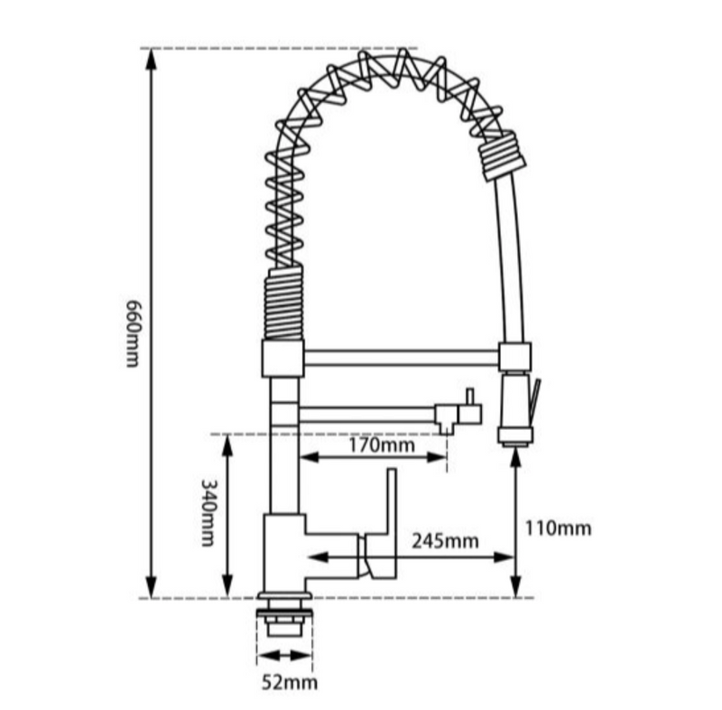 BASIN/SINK MIXER |  Spring Chrome Double Spout Kitchen Sink Mixer Tap