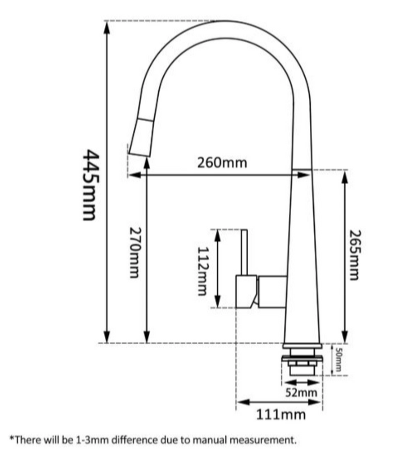 BASIN/SINK MIXER | Round Pull Out Kitchen Sink Mixer Tap