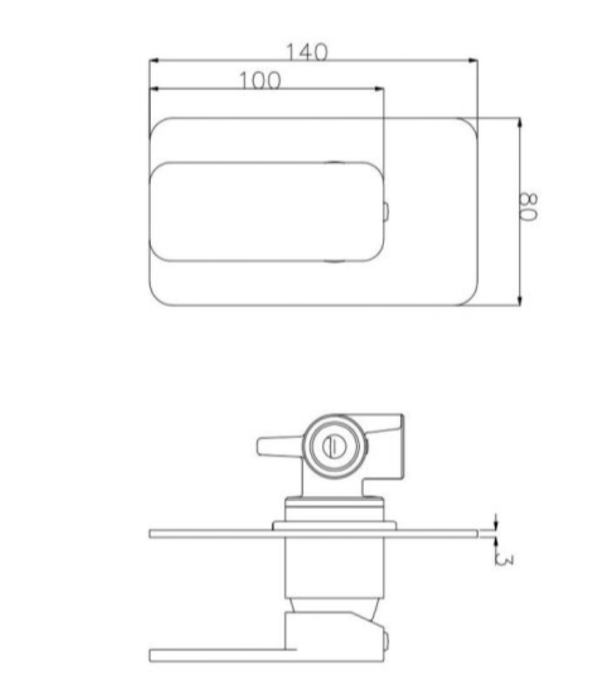 Wall mixer | IVANO Series Solid Brass Shower/Bath Wall Mixer