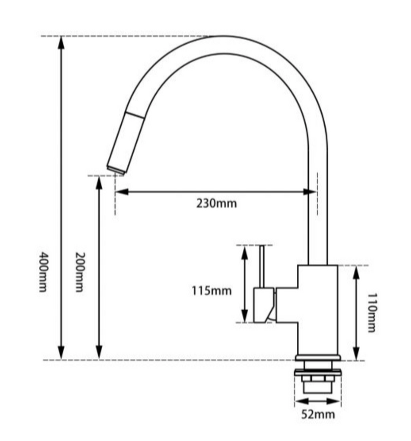 BASIN/SINK MIXER | Round Pull Out Kitchen Sink Mixer Tap