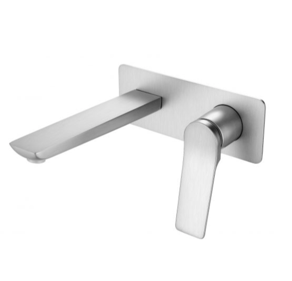 Wall Mixer with Spout | tsi RUSHY Square Wall Mixer with Spout