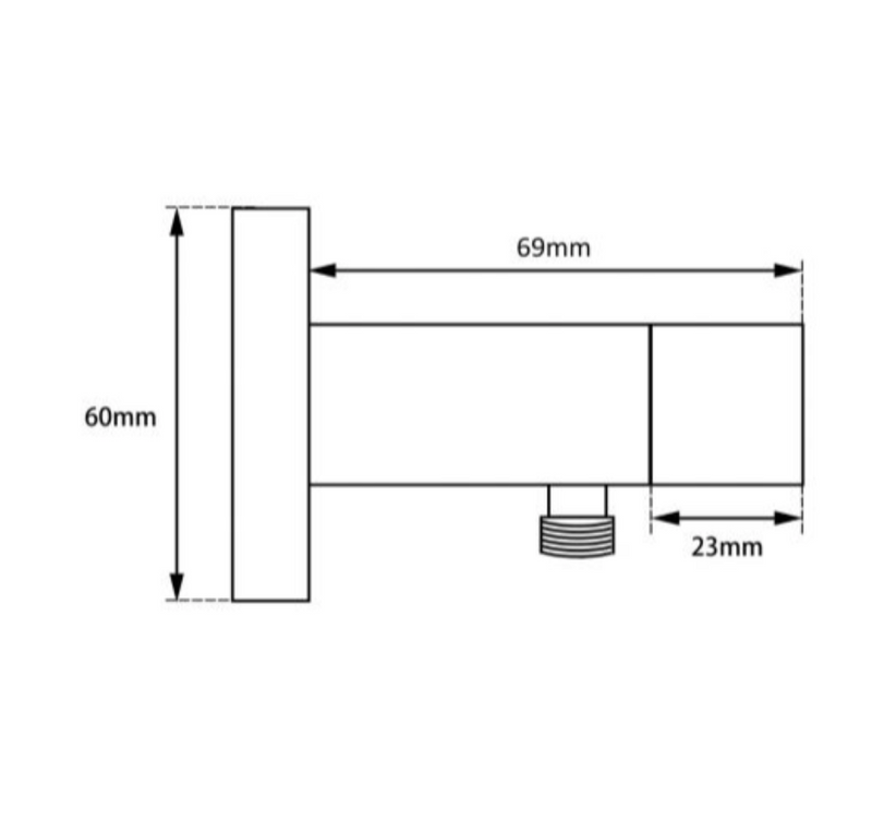 WALL TAPS | Laundry Square 1/4 Turn Washing Machine Stop Tap Pair