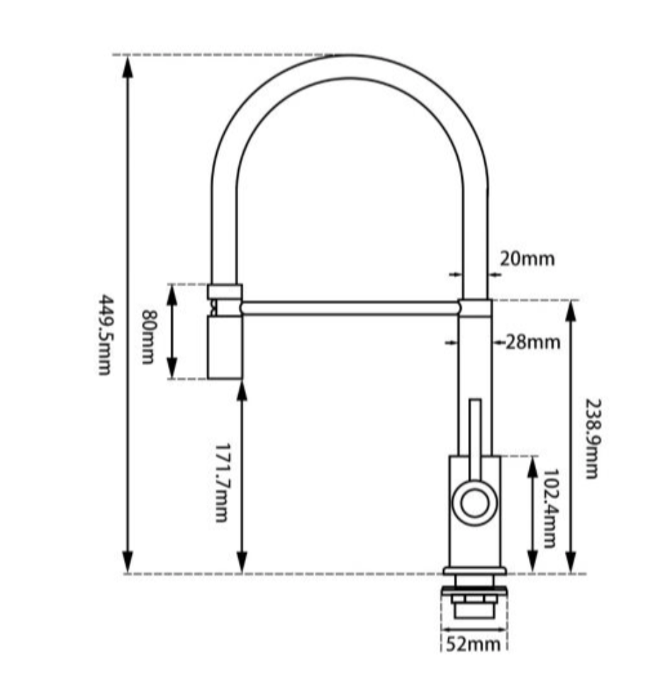BASIN/SINK MIXER | Round Chrome Kitchen Sink Mixer Tap