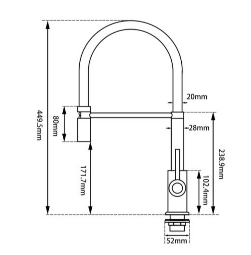 BASIN/SINK MIXER | Round Chrome Kitchen Sink Mixer Tap