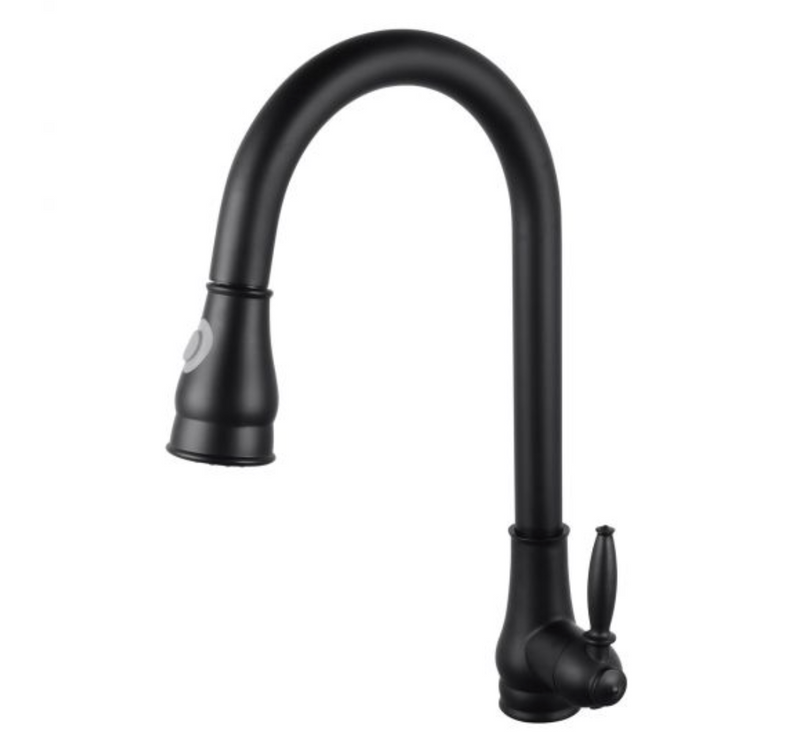 BASIN/SINK MIXER | Round Vintage Pull Out Kitchen Sink Mixer Tap