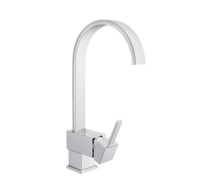 BASIN/SINK MIXER | Gooseneck Chrome Kitchen Sink Mixer Tap