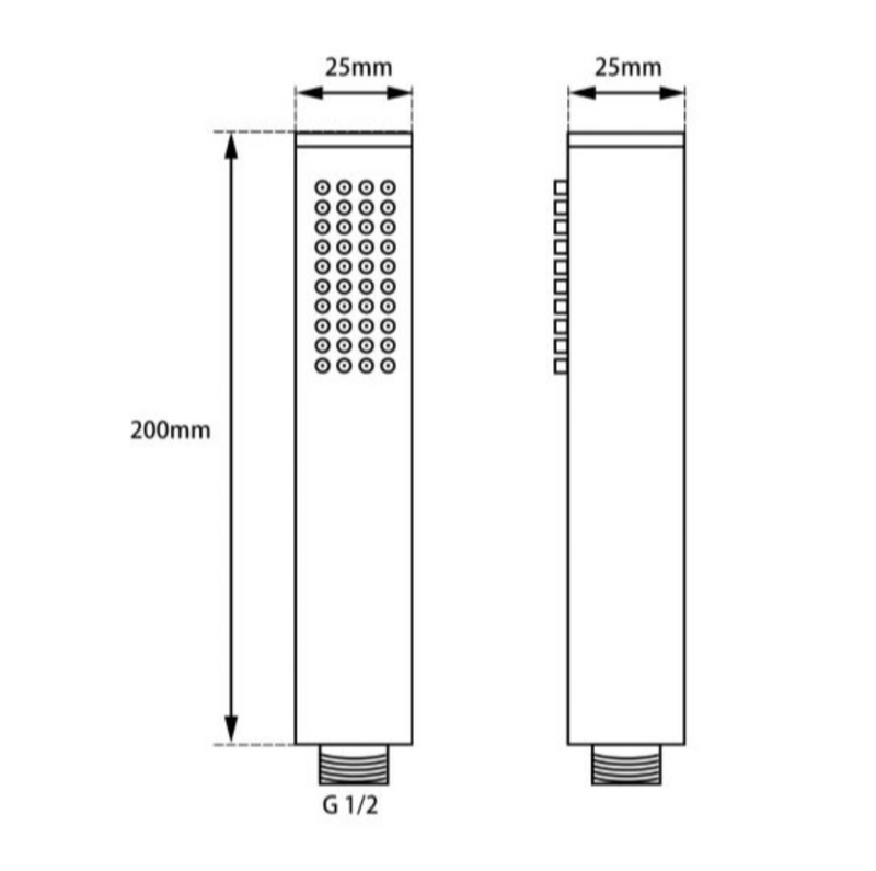 SHOWER HEAD | Round Brass Single Function Handheld Shower