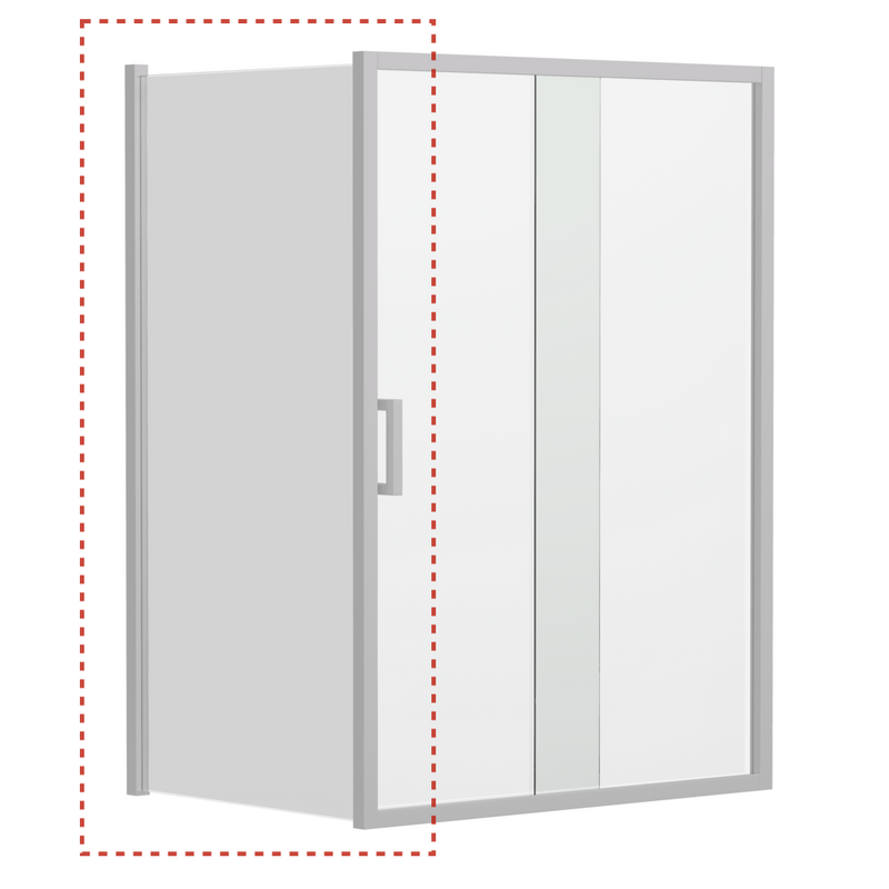 Shower Panels | 6mm V6 Sliding Semi-frame Return Panel