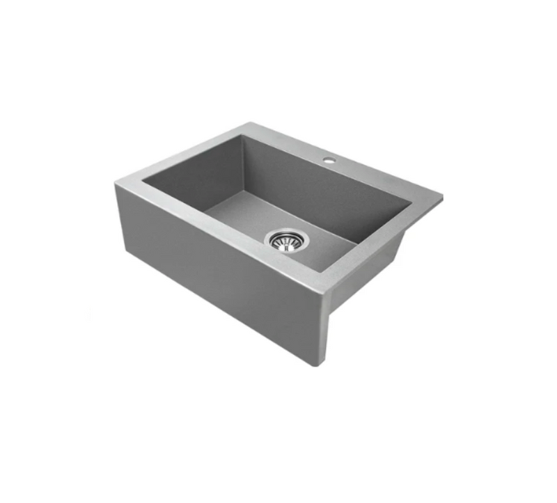 SINK | Laveo 490*580*220mm Granite Stone Kitchen Sink Single Bowl(including Space Saving Siphon and Click-clack Plug)