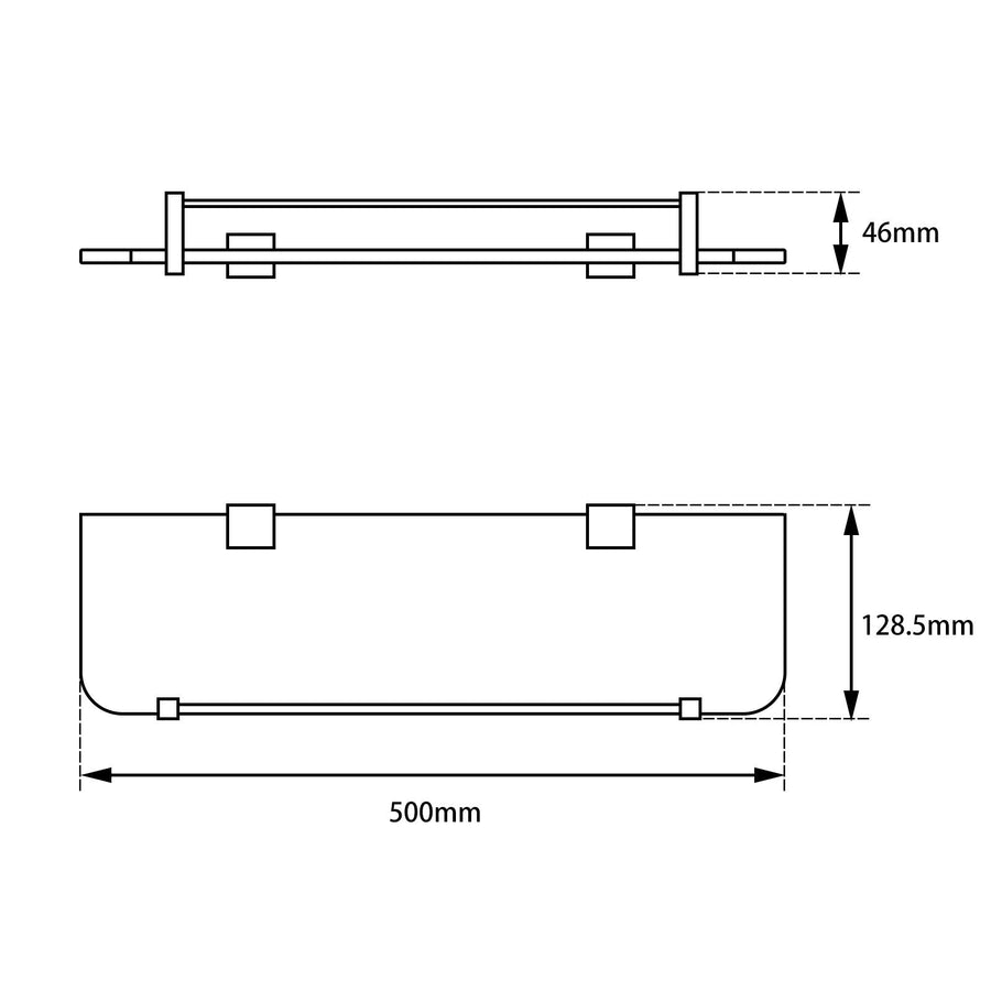 Shelving | Blaze framed Glass Shelf
