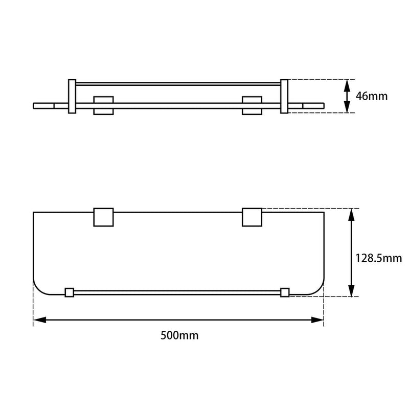 Shelving | Blaze framed Glass Shelf