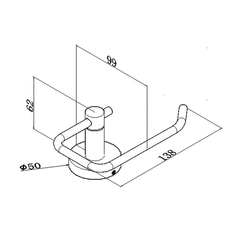 Toilet Roll Holder | Lucid Pin Slim Round