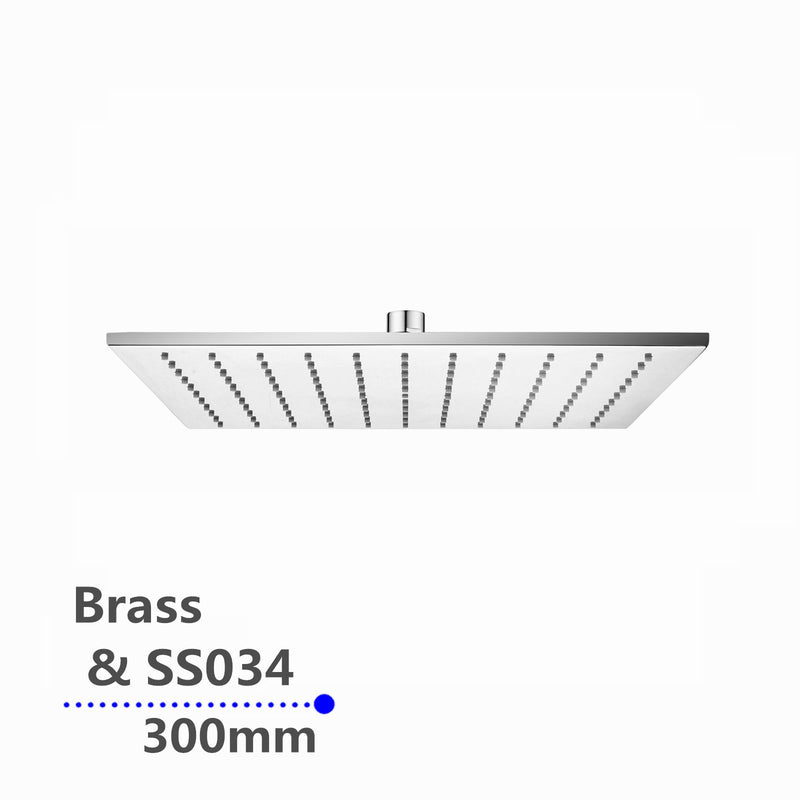 SHOWER HEAD | Square Brass Shower Head 200mm/250mm/300mm