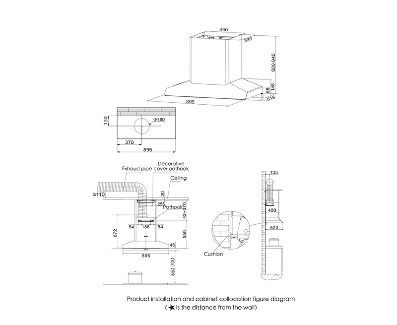 RANGEHOOD | EMG9050 Fotile 90cm Powerful Canopy