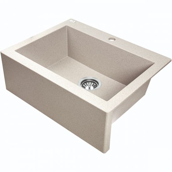 SINK | Laveo 490*580*220mm Granite Stone Kitchen Sink Single Bowl(including Space Saving Siphon and Click-clack Plug)